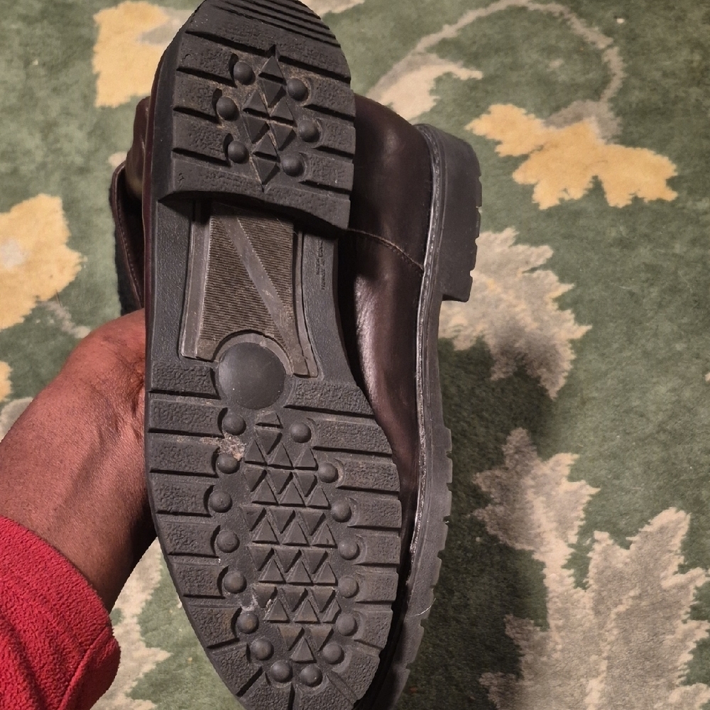 Brown Leather Shearling-Lined Boots - Picture 7 of 12